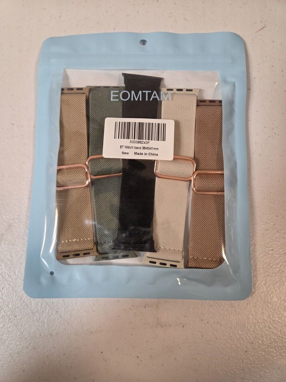EOMTAM Apple Watch Band Set 38 40 41mm Stretch Elastic Nylon Loop New